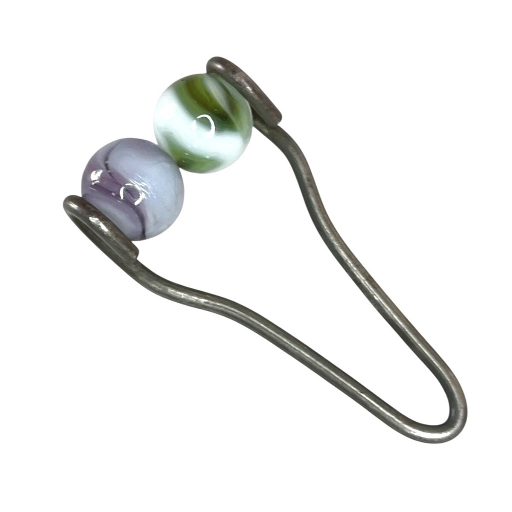 Rare Vintage 1930s Purple & Green Marble Razor Sharpener Shaving Collectible